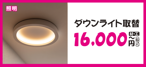 ダウンライト取替